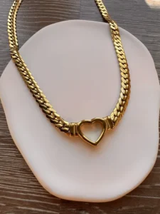 Χρυσό choker Καρδιά