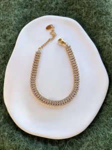 Ατσάλινο Βραχιόλι tennis Τριπλής Σειράς με zircon