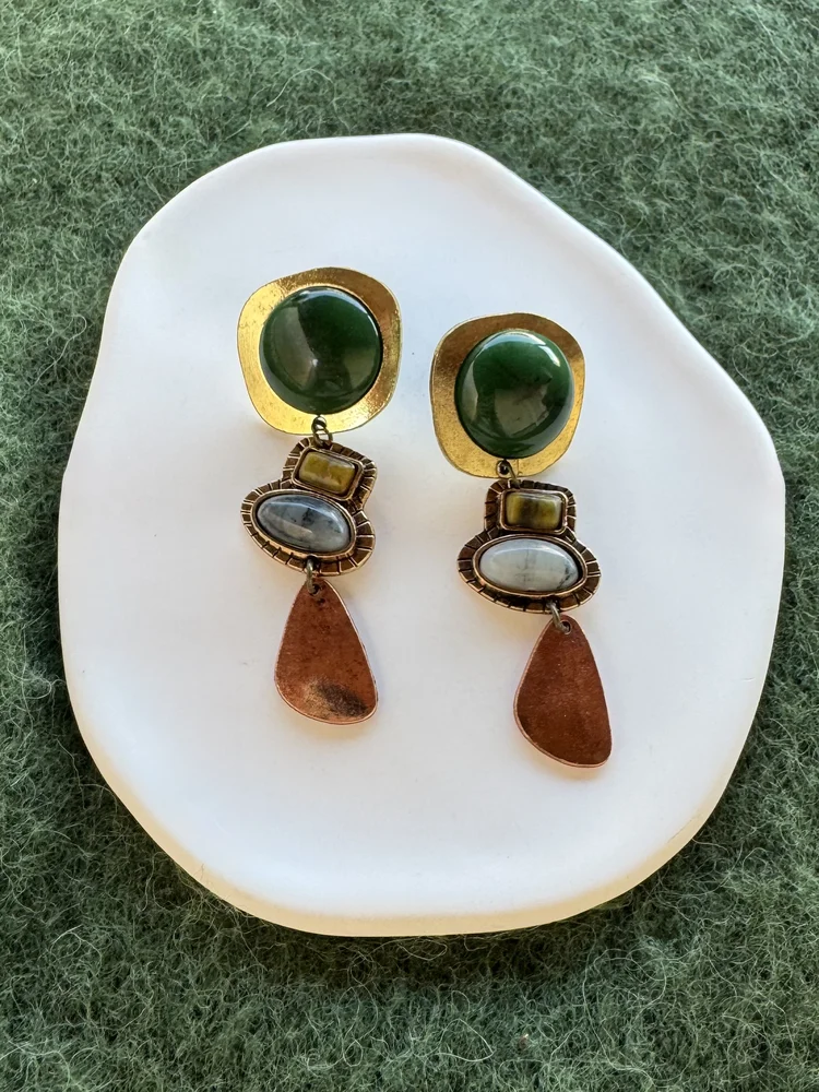 Καρφωτά Κρεμαστά Σκουλαρίκια 'artisan fusion'