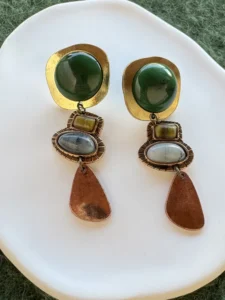 Καρφωτά Κρεμαστά Σκουλαρίκια 'artisan fusion'