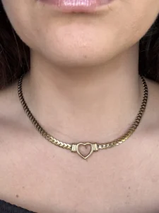 Χρυσό choker Καρδιά