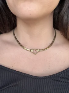 Χρυσό choker Καρδιά