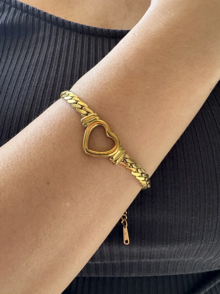 Χρυσό Βραχιόλι Καρδιά