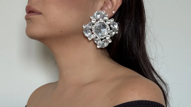 Εντυπωσιακά Σκουλαρίκια με Μεγάλους Κρυστάλλους και Κλιπ