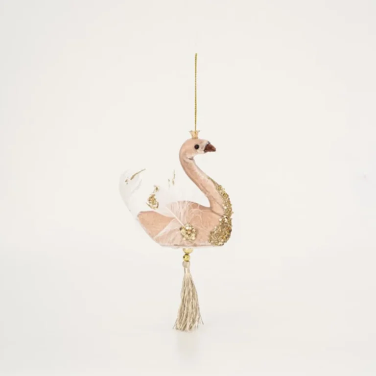 Σομόν Κύκνος Κομψότητας με Χρυσές Λεπτομέρειες