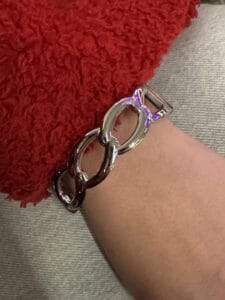 luxury Χρυσό Ατσάλινο Βραχιόλι με Οβάλ Κρίκους