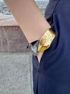 Ατσάλινο Χειροπέδα Δίχρωμο cuff