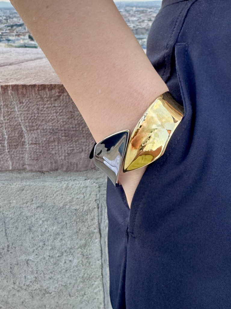 Ατσάλινο Χειροπέδα Δίχρωμο cuff