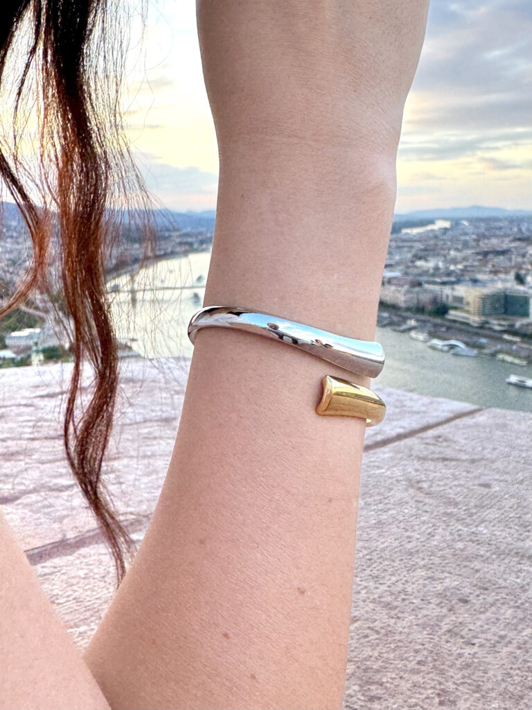 Ατσάλινο Χειροπέδα Δίχρωμο cuff