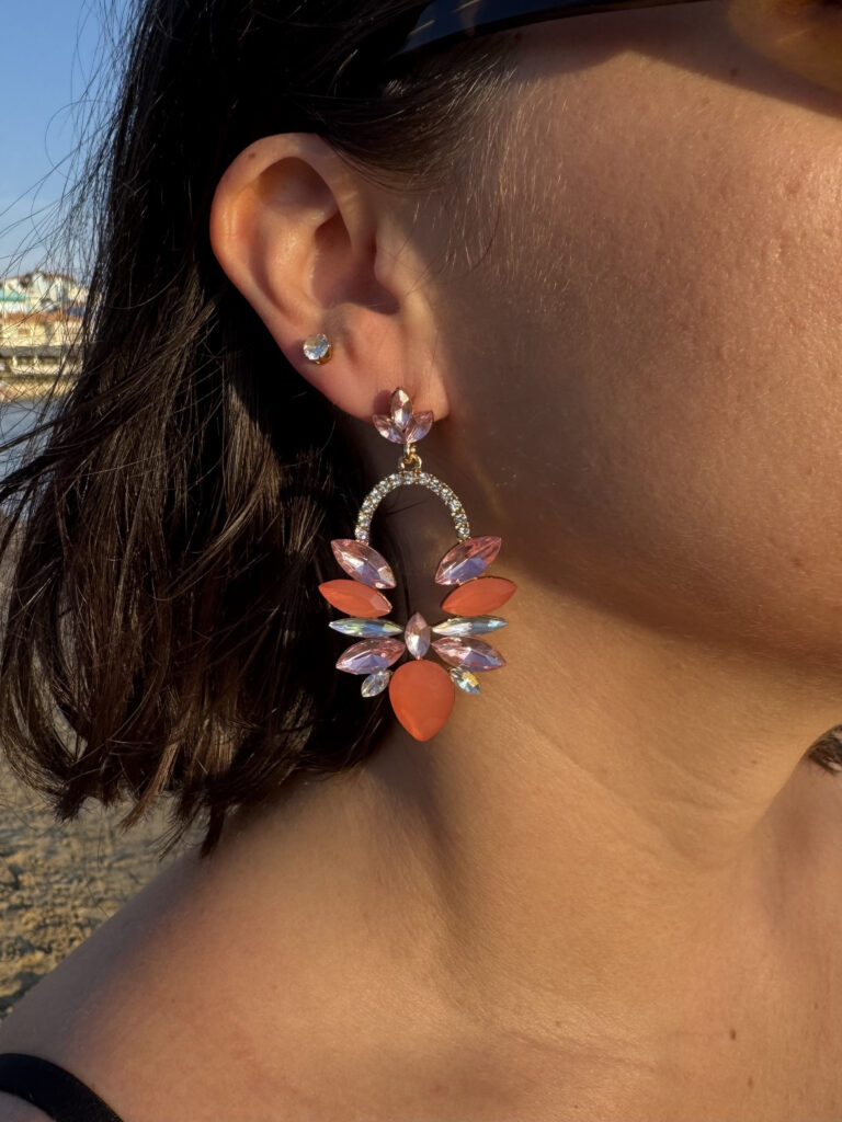 Κρεμαστά Σκουλαρίκια coral bloom