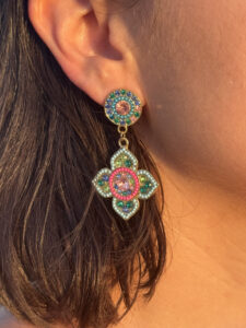 vintage Κρεμαστά Σκουλαρίκια amalfi flower